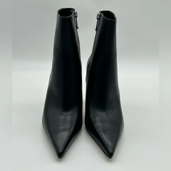 Michael Kors Halle Leather Ankle Bootie Black with Crystal Heel Size 7.5M NWB - Picture 6 of 12